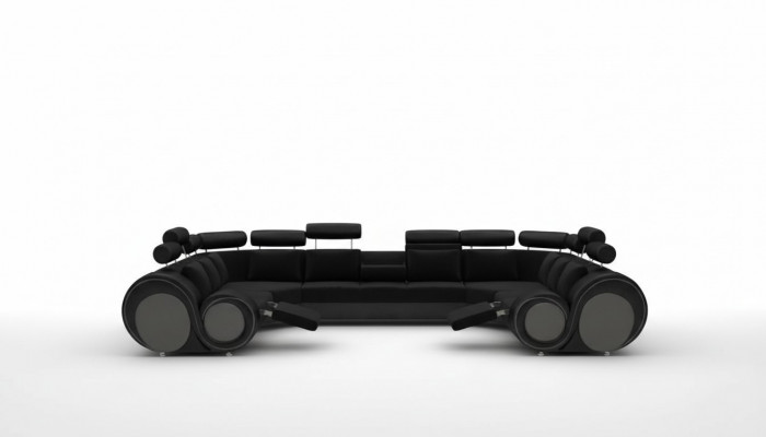 Designer XXL Wunnlandschafte Sofa mat USB Couch Polster Canapé Ecksofa Textil Stoff Nei