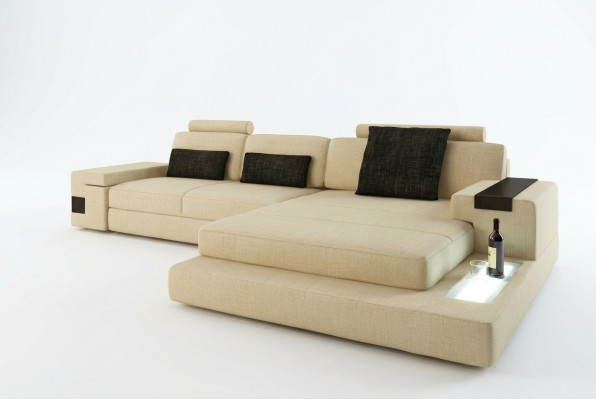 Lieder Sofa Couch Wunnlandschaft Design Garnitur Modern Eck Sofa U-Form mat USB