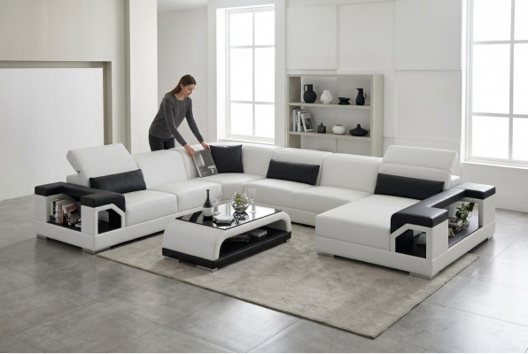 Wunnlandschaft Polstereck Ecksofa mat USB Garnitur Landschaft Lieder.