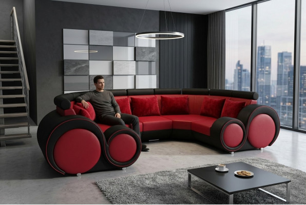 Wunnlandschaft Textil Canapé Microfaser Polstersëtzt XXL Nei Sofa Stoff USB