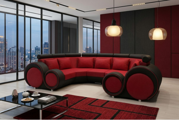Wunnlandschaft Textil Canapé Microfaser Polstersëtzt XXL Nei Sofa Stoff USB