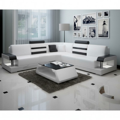 Wunnlandschaft Polster Ecke Eck Sofa mat USB Garnitur Landschaft Lieder Nei 2723B