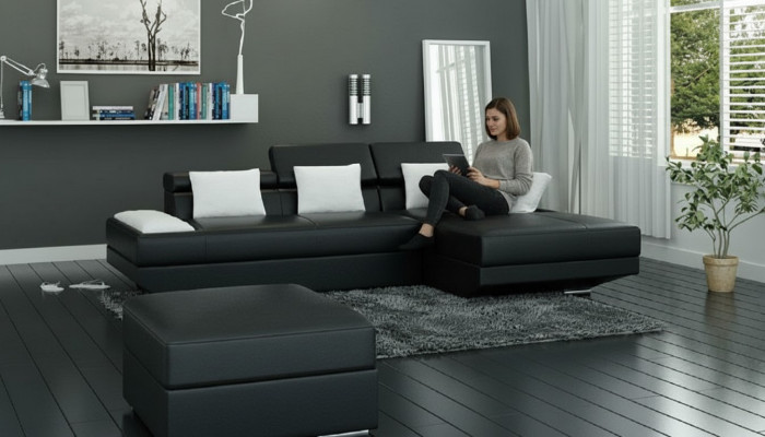 Wunnlandschaft Polster Eck Eck Sofa mat USB Garnitur Landschaft Lieder 2719C Neien