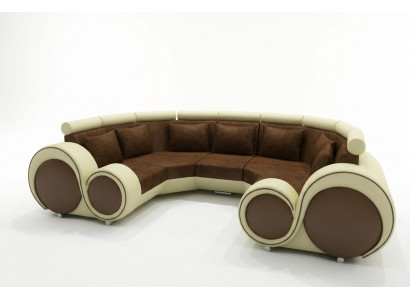 Eckcouch + USB Wunnlandschaft U Form Textil Grouss XXL Eckcouch Stoff Textil Sofa Nei