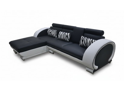 Ecksofa Lieder + USB Eck Garnitur Wunnecke Landschaft L-Form Polster Nei Design
