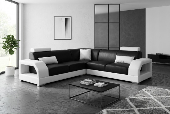XXL Eckcouch + USB, Lieder Wunnlandschaftsgarnitur Design Modern Sofa L-Form G8001B