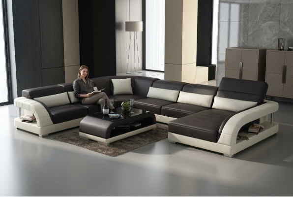 Wunnlandschaft Polster Eckcouch Ecksofa + USB Garnitur Landschaft Lieder Sëtz