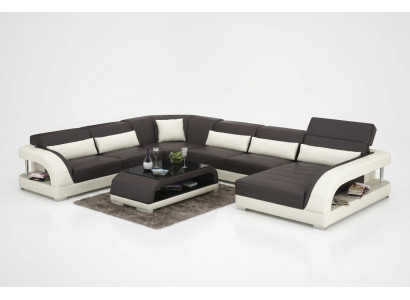 Wunnlandschaft Polster Eckcouch Ecksofa + USB Garnitur Landschaft Lieder Sëtz