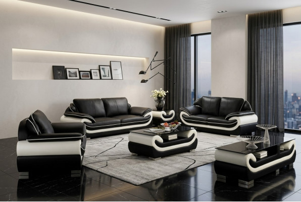 Sofagarnitur Polstersofa + USB Set 3+2+1 Lieder Couchen Sofas Garnitur Sitz T777