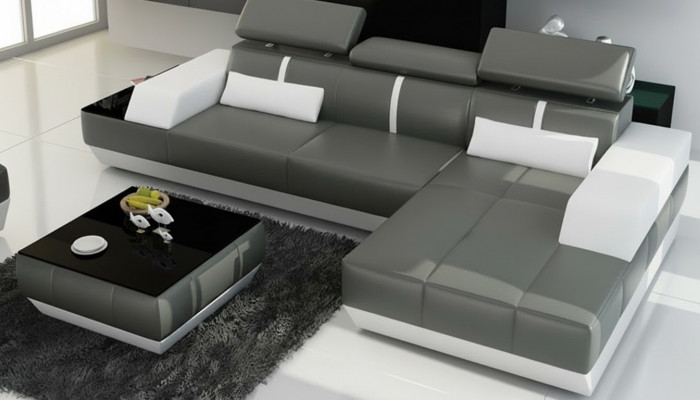 Liederdiva Sofa mat USB, Wunnlandschaft Ecksofa Garnitur Design Modern Sofa K5015C