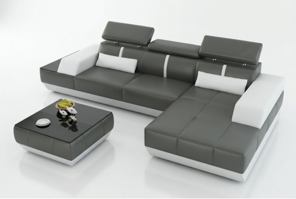 Liederdiva Sofa mat USB, Wunnlandschaft Ecksofa Garnitur Design Modern Sofa K5015C