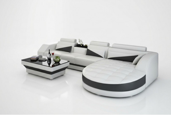 Eckcouch Ecksofa Design Polstersët Eckgarnitur Sofa Wunnlandschaft Couch Dësch USB