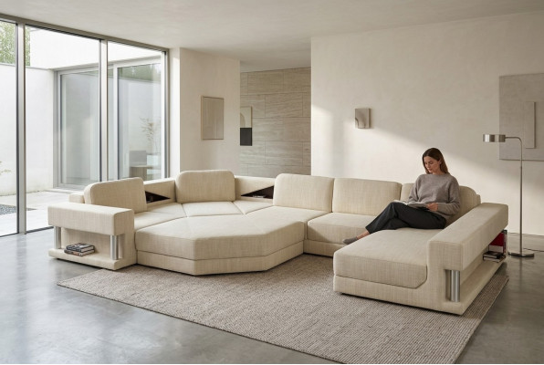 Modern Sofagarnitur 3+2+1 Sëtzer Set Design Polster Sofa Couch Couchen