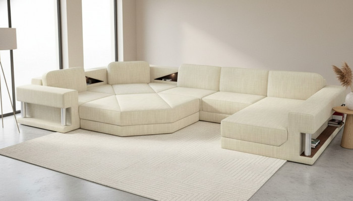 Modern Sofagarnitur 3+2+1 Sëtzer Set Design Polster Sofa Couch Couchen