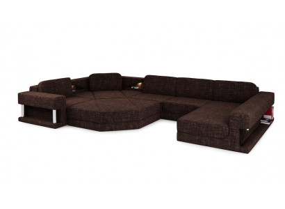 Eckcanapé mat USB Polstertextil Design Sofa Garnitur Wohnlandschaft Parlament