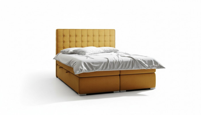 Boxspringbett Hotel Duebel 160x200 cm Luxus Better Polster Bettkëschtefunktioun