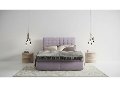 Komplett Set Matratz & Topper Boxspring Bett Rousenholz Polster 180x200cm
