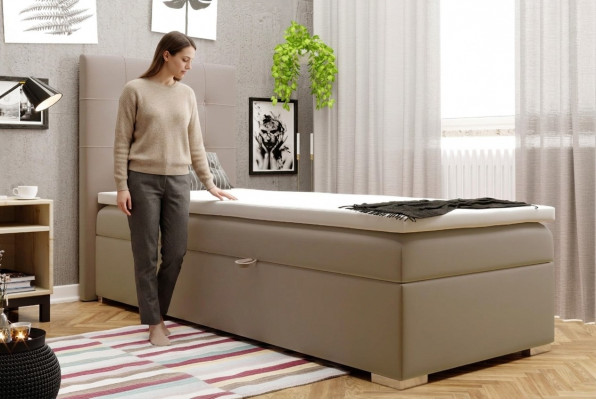 Luxus Boxspringbett Hotel Better Polsterfunktioun Bettekëscht 90x200cm