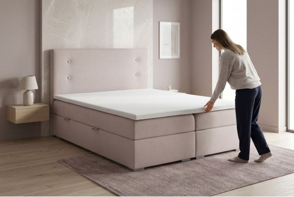 Boxspringbett Käschte Funktioun Hotel Duebel Komplett Set Topper Matratz Better