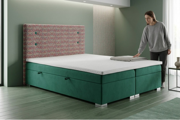 Boxspringbett Funktioun Hotel Duebel Komplett Set Topper Matratz Better Këscht