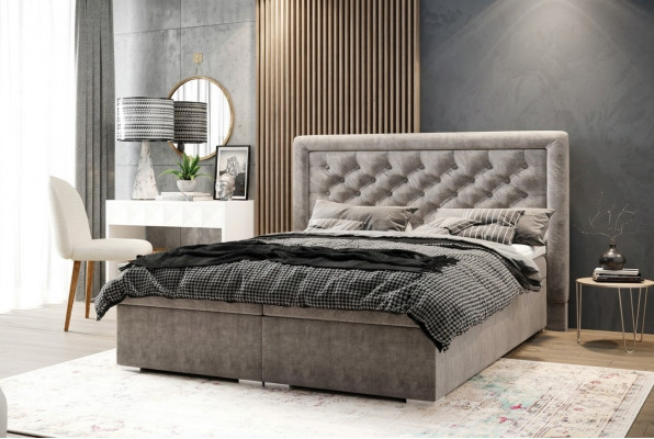 Schlofkummer Chesterfield Boxspringbett Duebel Better Polster Këscht Funktioun