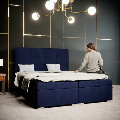 Blo Boxspringbett Hotel Duebel Luxus Better Polster Bettkëscht Funktioun Nei