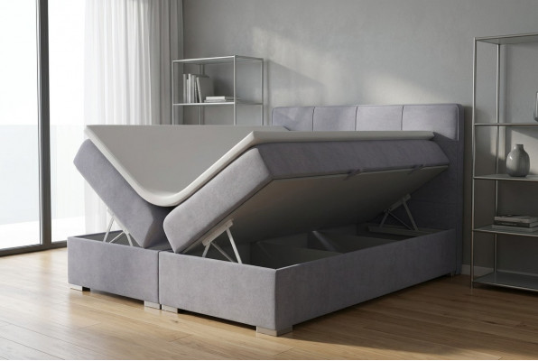 Boxspring-Bett Hotel Duebel Textil Luxus Better Polster Bettskëscht Funktioun Nei