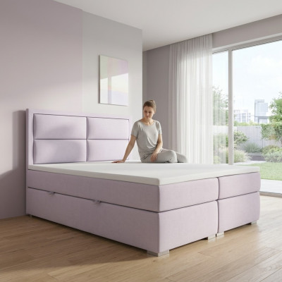 Boxspring Bett Hotel Duebel Komplett Set Topper Matratz Better Funktioun Këscht