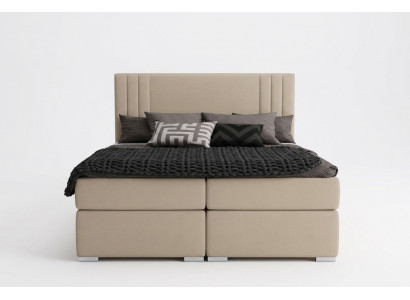 Boxsprang Bett Hotel Duebel Beige Textil Luxus Better Polster Këscht Fonctionalitéit