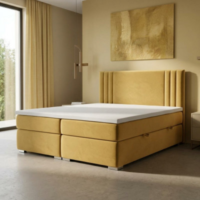 Boxspring-Bett Duebel Komplett Set Matratzentopper Better Funktiounskëscht Hotel