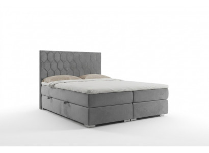 Boxspringbett Hotel Duebel 180x200cm Luxusbétt Polsterfunktioun Këschtegro.