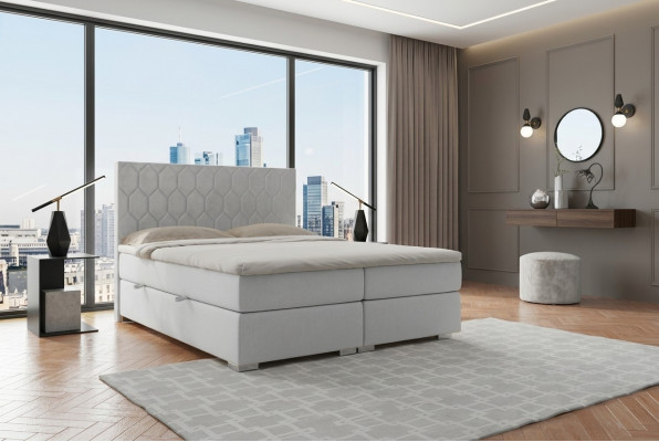 Boxspring Bett Hotel Design Samt Luxus Better Gepolsterte Bettkëschte Funktioun Duebel