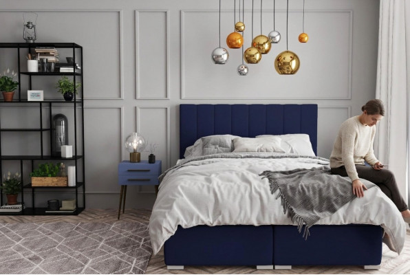 Boxspring Bett Hotel Duebele Komplett Set Matratz Topper Better Funktioun Këscht