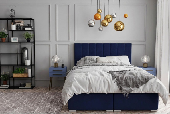 Boxspring Bett Hotel Duebele Komplett Set Matratz Topper Better Funktioun Këscht