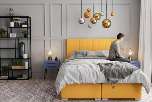 Boxspring duebelt Bett Hotel Komplett Set Matratzë Topper Betten Funktioun