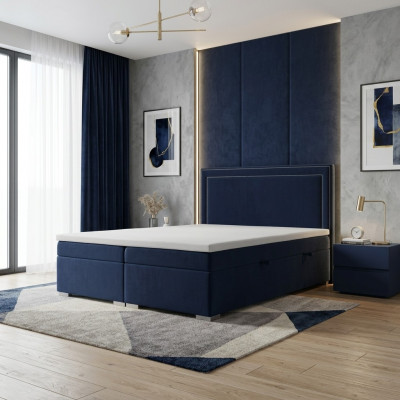 Boxspring Bett Hotel Duebel Design Better Luxus Polster Këscht Funktioun Blo Nei