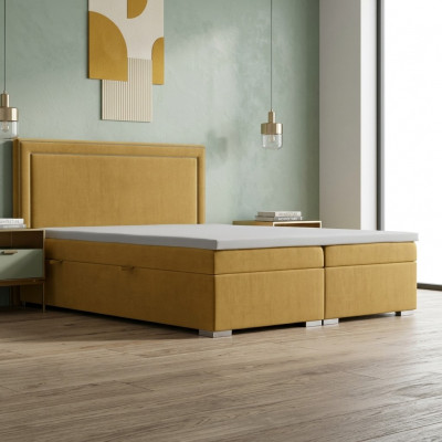 Boxspring Design-Bett Hotel Duebel Better Luxus Polsterbettkasten Funktioun Giel