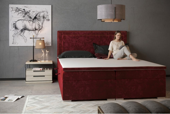 Boxspring Bett Hotel Duebel Bett Luxus Better Polster 90/100/120/160/180x200cm