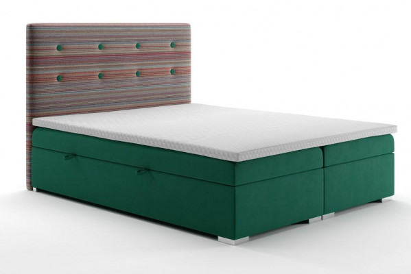 Boxspringbett Hotel Duebelbett Textil Luxusbetter Gepolstert Bettgestell Funktioun