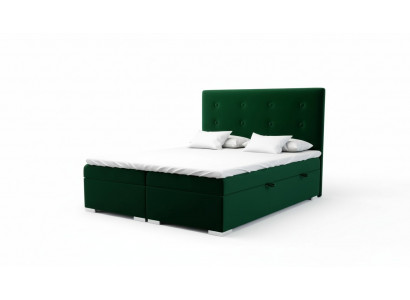 Boxspringbett Hotel Duebelbett Textil Luxusbetter Gepolstert Bettgestell Funktioun
