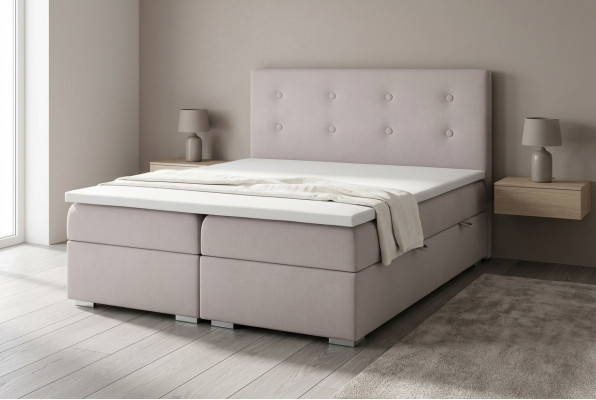 Bett Kassem Funktioun Boxspring Hotel Duebel Komplett Set Topper Matratz Better