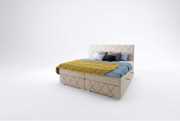 Boxspring Bett Komplett Set Duebel Matratz Topper Better Funktioun Këscht Hotel