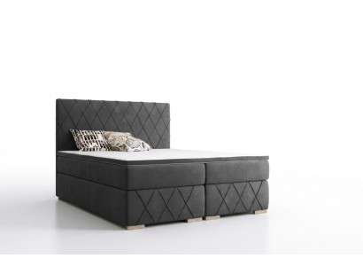 Duebelbett Komplett Set Matratz Boxspring Topper Better Funktioun Këscht Hotel
