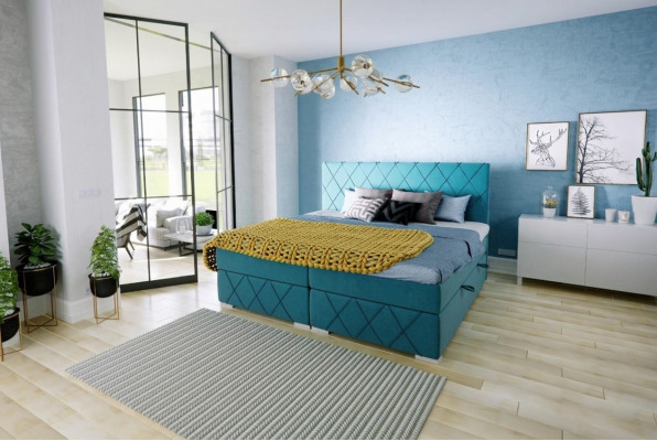 Boxspringbett Hotel Duebel Textil Luxus Better Bettkëscht Polster Funktioun