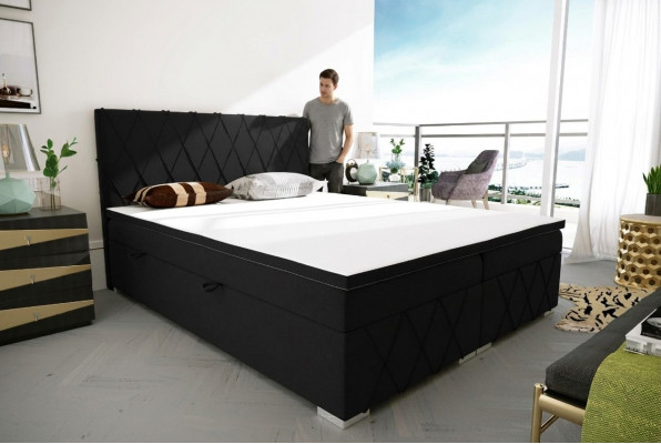 Boxspring Bett Hotel Duebel Luxus Better Polster Bettkaas Funktioun 180x200cm