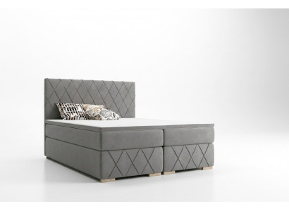 Boxspring Bett Komplett Set Matratz & Topper Luxus Polster 180x200cm Better Nei
