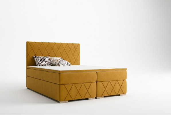 Boxspring Bett Komplett Set Matratz & Topper Luxus Polster 160x200cm Better Nei