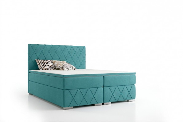 Komplett Set Matratz & Topper Boxspring Bett Luxus Polster 140x200cm Better