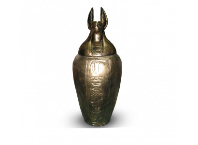 Urne Ägypten Schakal Anubis Statue Skulpturen Ägyptische Statuen Figuren 46 cm