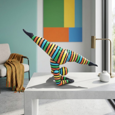 Abstrakt Figur Statu Ballerina Statuen Gaart Dekoratioun Modern Figuren 110cm